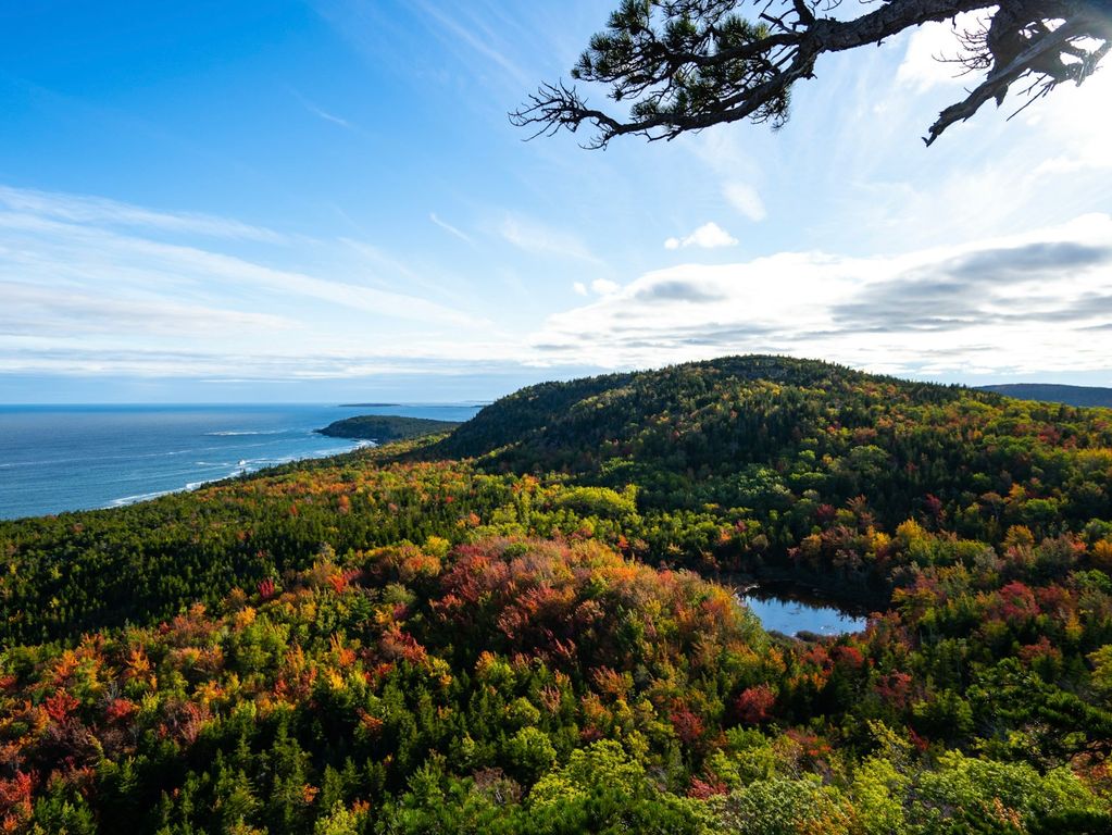 Maine in New England in herfstkleuren Maine in New England in herfstkleuren
